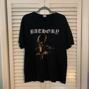 Bathory black metal death metal band shirt
